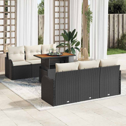 Tuin Sofa Set Met Opslag 7 Pcs Poly Riet