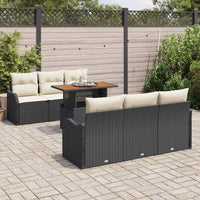 Tuin Sofa Set Met Opslag 7 Pcs Poly Riet