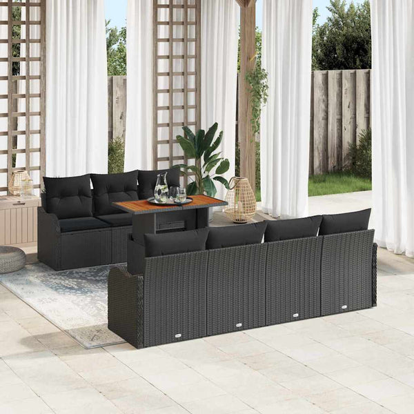 Tuin Sofa Set Met Opslag 8 Pcs Poly Riet