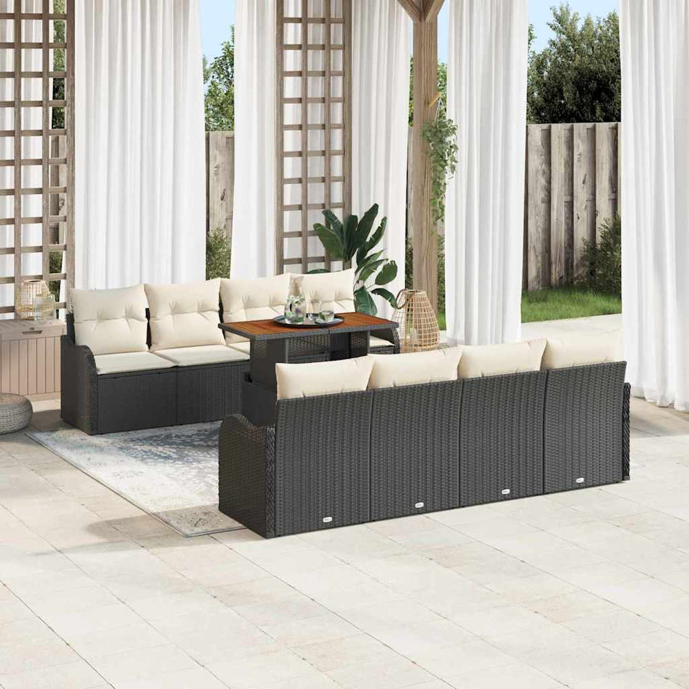Tuin Sofa Set Met Opslag 9 Pcs Poly Riet