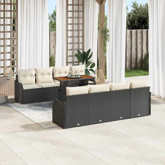 Tuin Sofa Set Met Opslag 9 Pcs Poly Riet