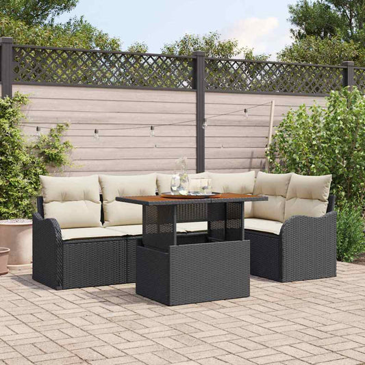 Tuin Sofa Set Met Opslag 6 Pcs Poly Riet