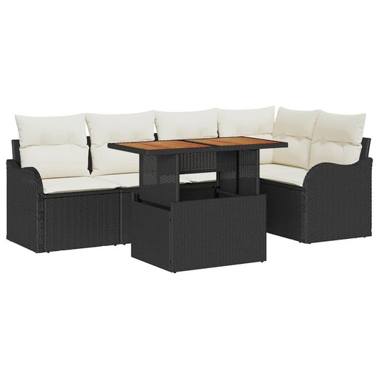 Tuin Sofa Set Met Opslag 6 Pcs Poly Riet