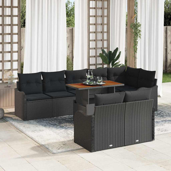 Tuin Sofa Set Met Opslag 9 Pcs Poly Riet