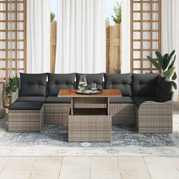 Tuin Sofa Set Met Opslag 8 Pcs Poly Riet