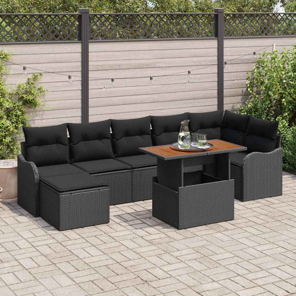Tuin Sofa Set Met Opslag 8 Pcs Poly Riet
