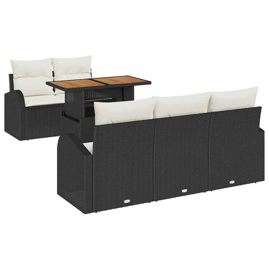 Tuin Sofa Set Met Opslag 6 Pcs Poly Riet