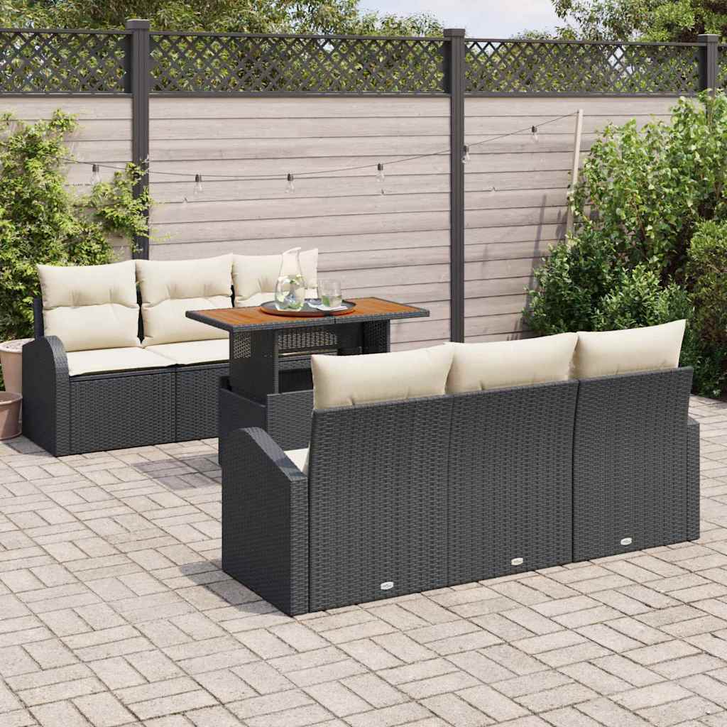 Tuin Sofa Set Met Opslag 7 Pcs Poly Riet