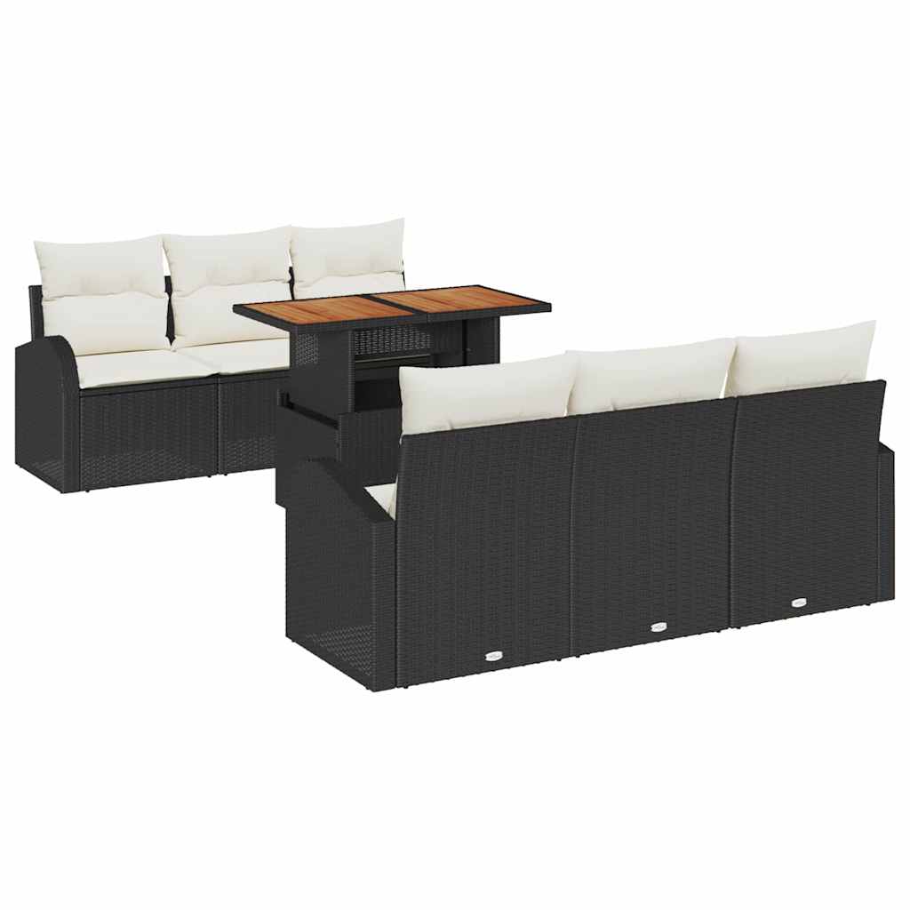 Tuin Sofa Set Met Opslag 7 Pcs Poly Riet