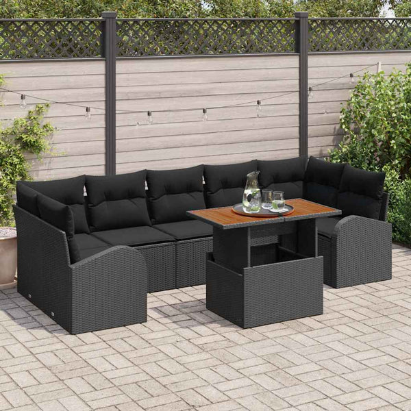 Tuin Sofa Set Met Opslag 8 Pcs Poly Riet