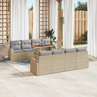 Tuin Sofa Set Met Opslag 9 Pcs Poly Riet