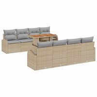 Tuin Sofa Set Met Opslag 9 Pcs Poly Riet