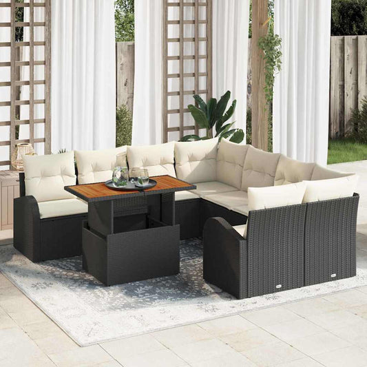 Tuin Sofa Set Met Opslag 9 Pcs Poly Riet