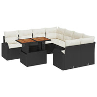 Tuin Sofa Set Met Opslag 9 Pcs Poly Riet