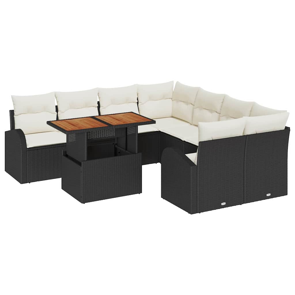 Tuin Sofa Set Met Opslag 9 Pcs Poly Riet