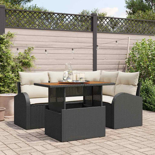 Tuin Sofa Set Met Opslag 5 Pcs Poly Riet