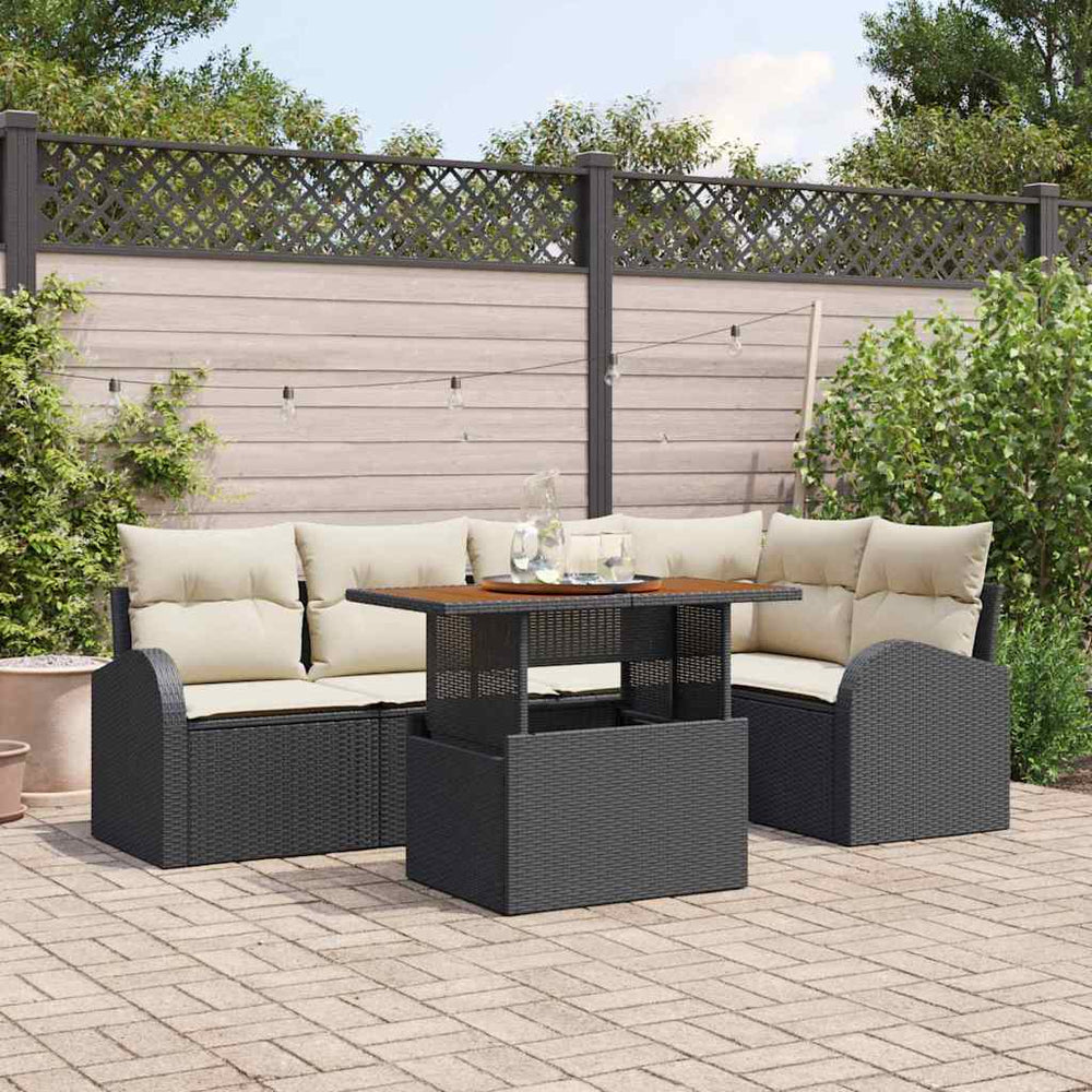 Tuin Sofa Set Met Opslag 6 Pcs Poly Riet