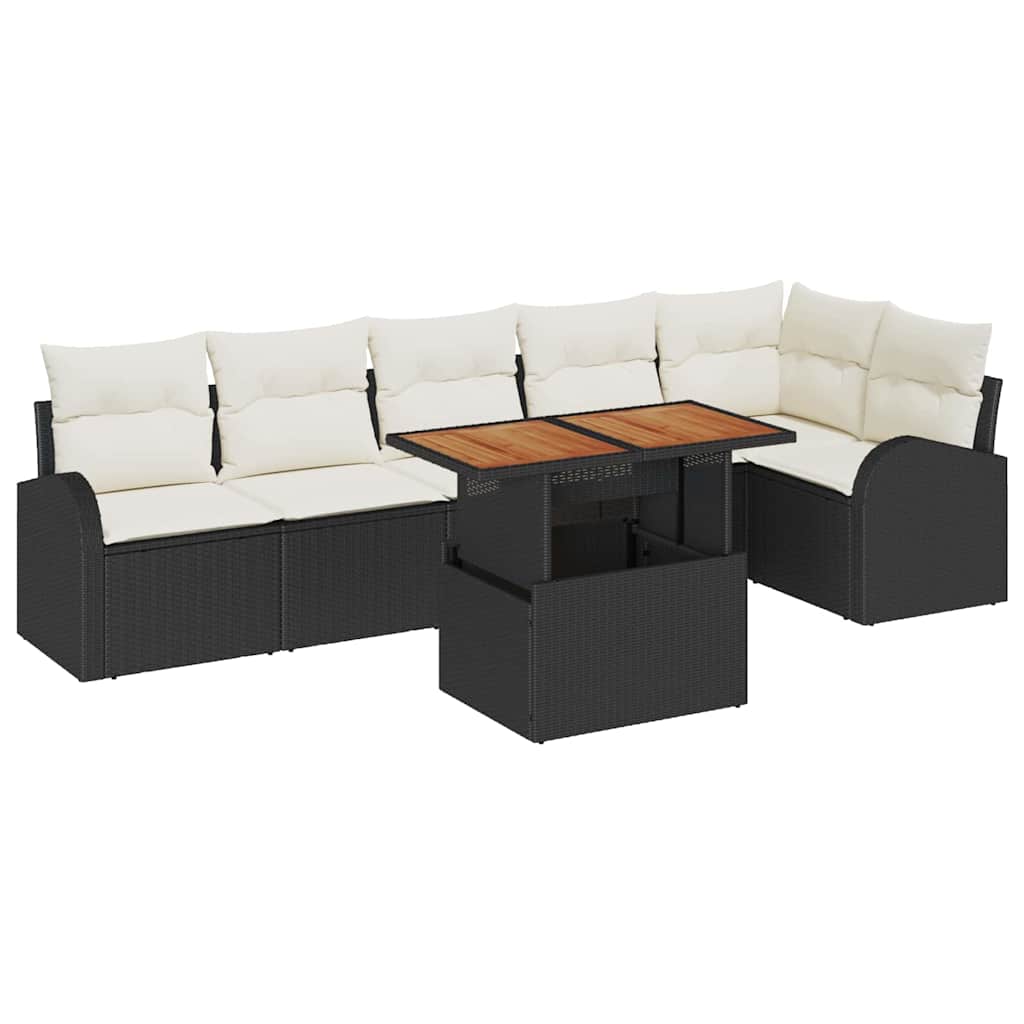 Tuin Sofa Set Met Opslag 7 Pcs Poly Riet