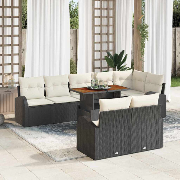 Tuin Sofa Set Met Opslag 9 Pcs Poly Riet
