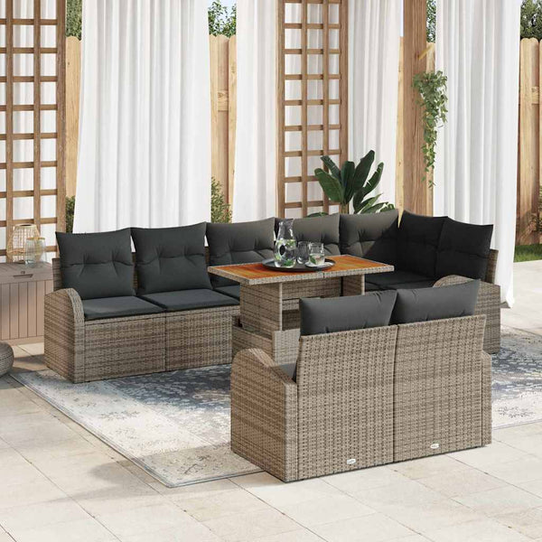 Tuin Sofa Set Met Opslag 9 Pcs Poly Riet