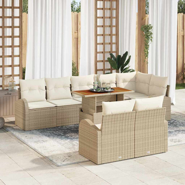 Tuin Sofa Set Met Opslag 9 Pcs Poly Riet