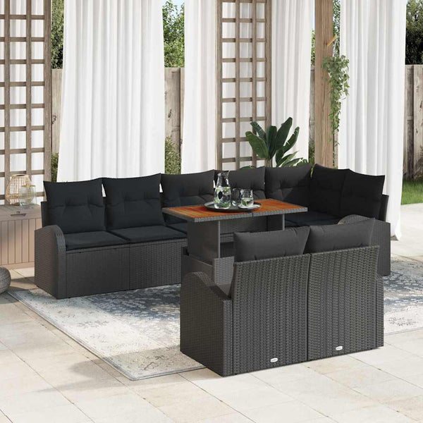 Tuin Sofa Set Met Opslag 9 Pcs Poly Riet