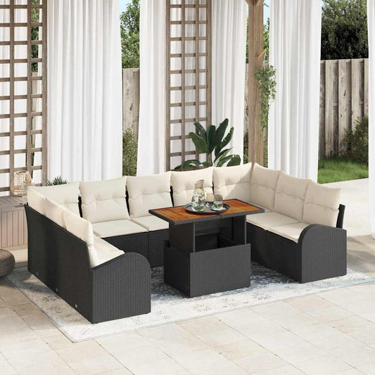 Tuin Sofa Set Met Opslag 10 Pcs Poly Riet