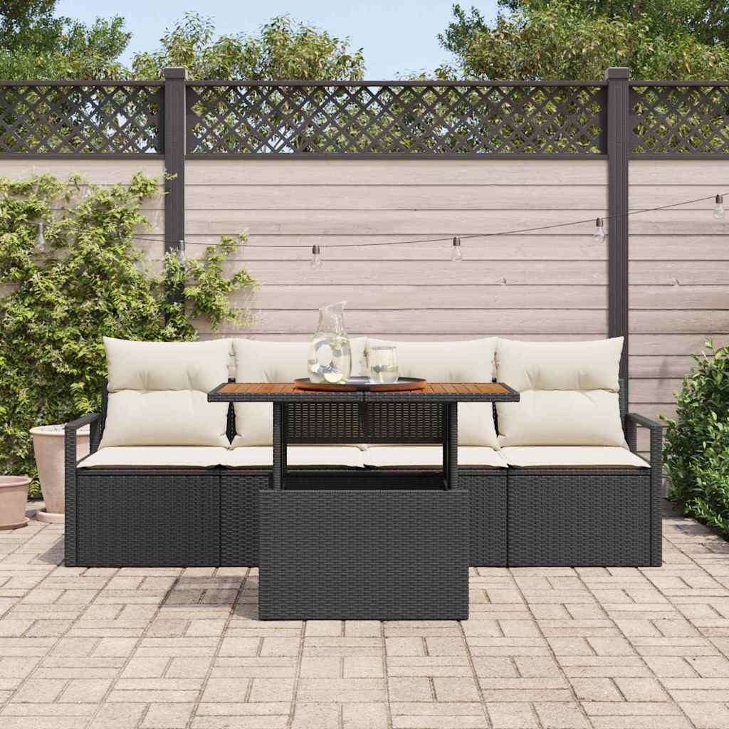 Tuin Sofa Set Met Opslag 5 Pcs Poly Riet