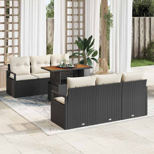 Tuin Sofa Set Met Opslag 7 Pcs Poly Riet