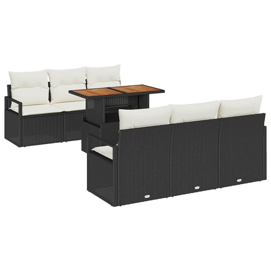 Tuin Sofa Set Met Opslag 7 Pcs Poly Riet