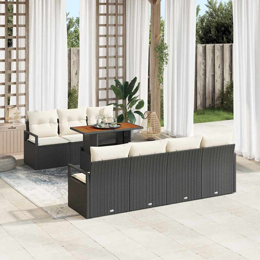 Tuin Sofa Set Met Opslag 8 Pcs Poly Riet
