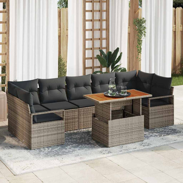 Tuin Sofa Set Met Opslag 8 Pcs Poly Riet