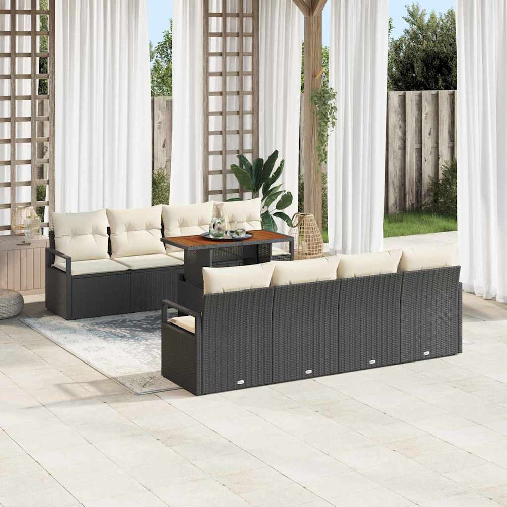 Tuin Sofa Set Met Opslag 9 Pcs Poly Riet