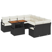 Tuin Sofa Set Met Opslag 9 Pcs Poly Riet