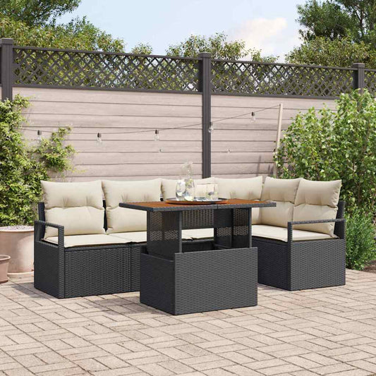 Tuin Sofa Set Met Opslag 6 Pcs Poly Riet
