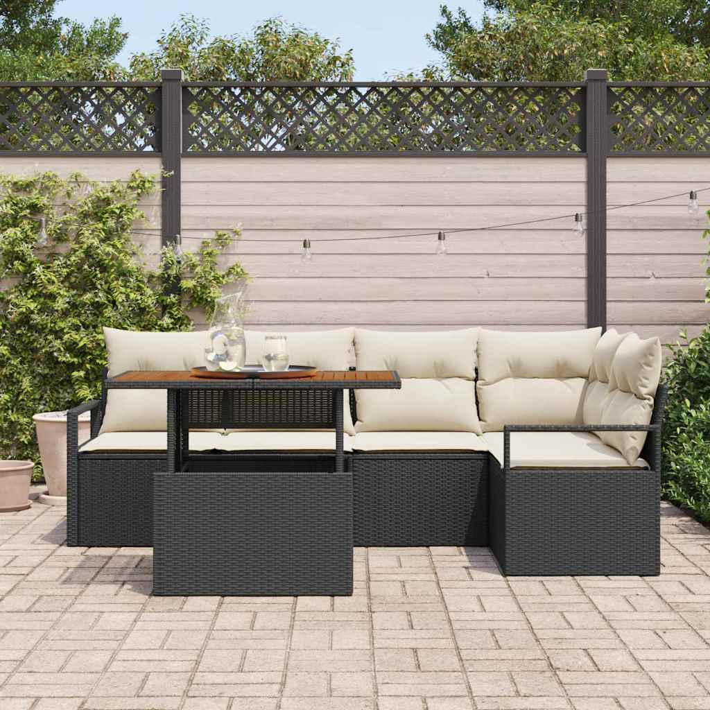 Tuin Sofa Set Met Opslag 6 Pcs Poly Riet