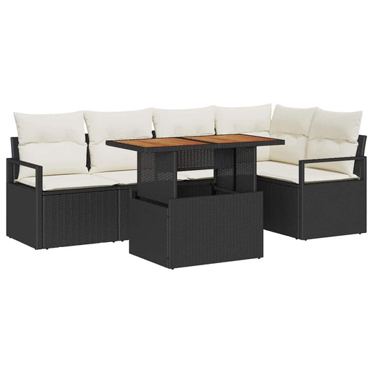Tuin Sofa Set Met Opslag 6 Pcs Poly Riet