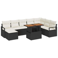 Tuin Sofa Set Met Opslag 9 Pcs Poly Riet