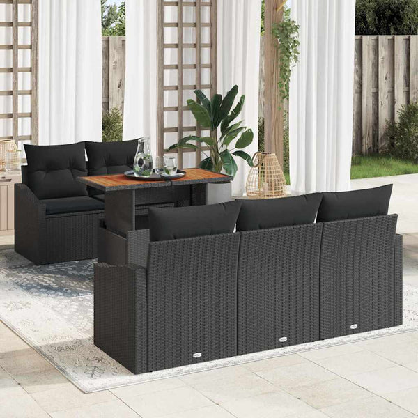 Tuin Sofa Set Met Opslag 6 Pcs Poly Riet
