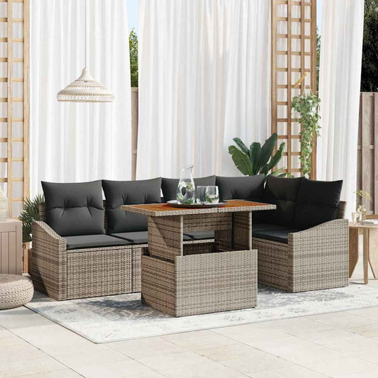 Tuin Sofa Set Met Opslag 6 Pcs Poly Riet