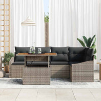Tuin Sofa Set Met Opslag 6 Pcs Poly Riet