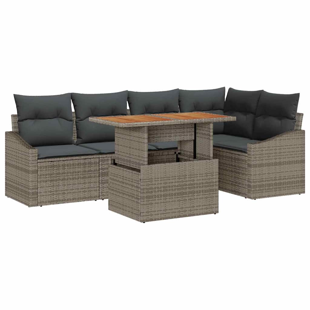 Tuin Sofa Set Met Opslag 6 Pcs Poly Riet