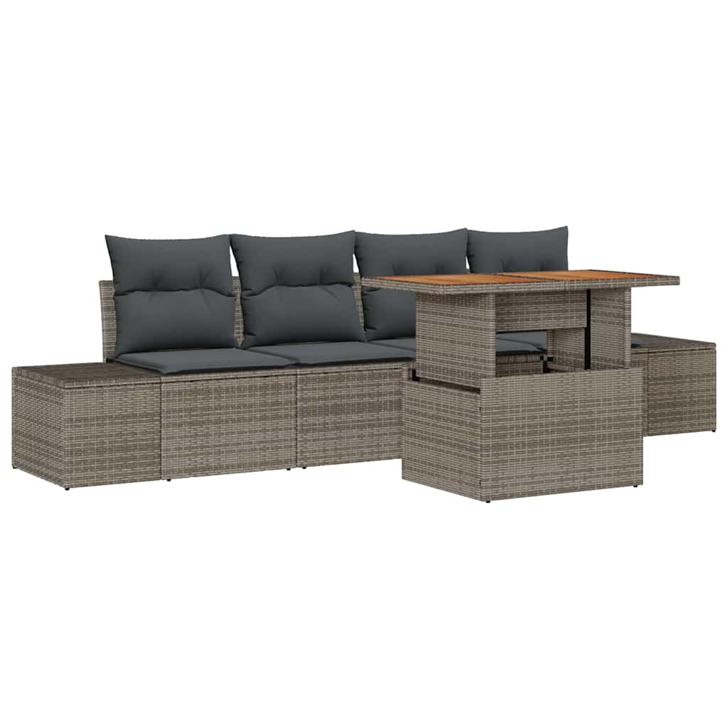 Tuin Sofa Set Met Opslag 5 Pcs Poly Riet