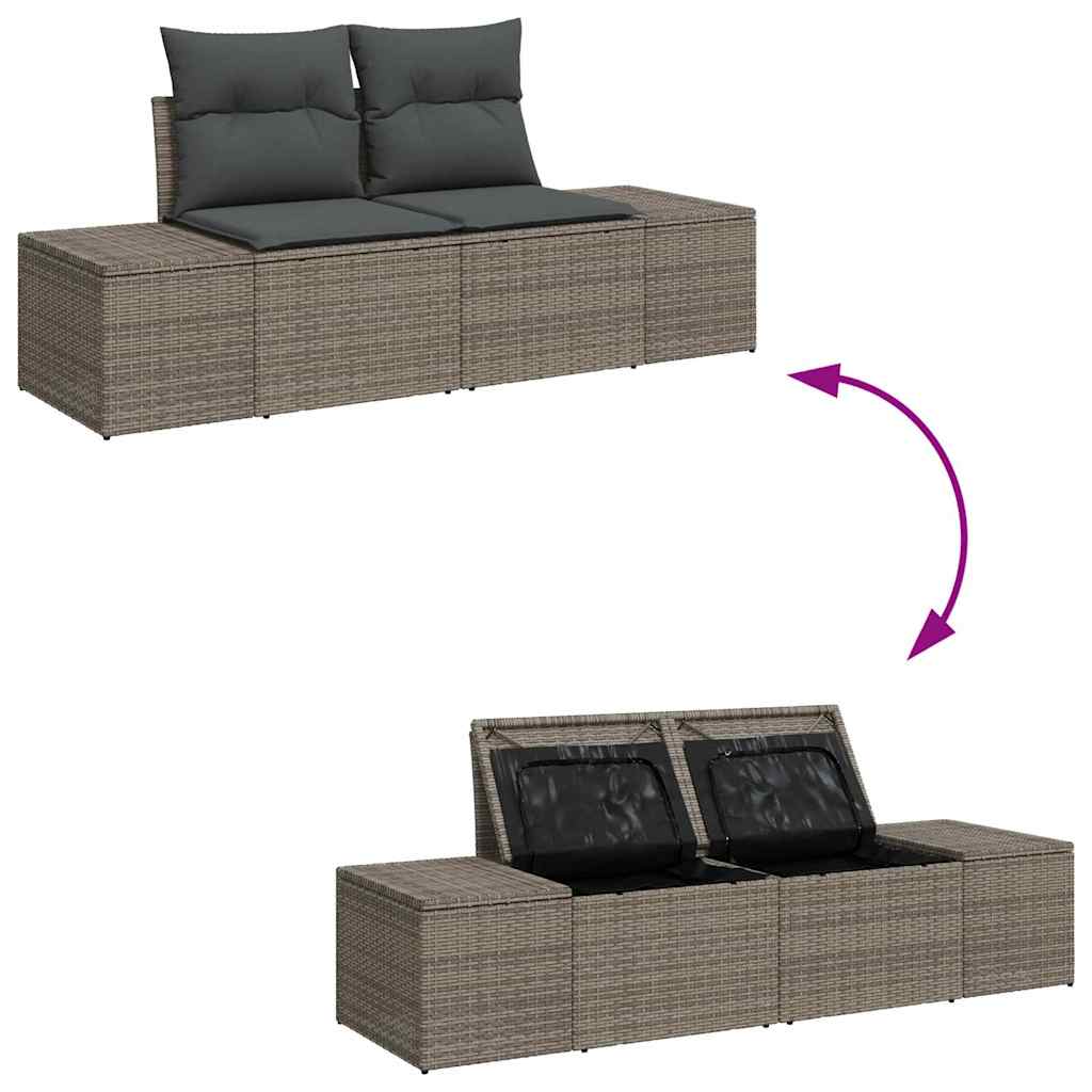 Tuin Sofa Set Met Opslag 5 Pcs Poly Riet