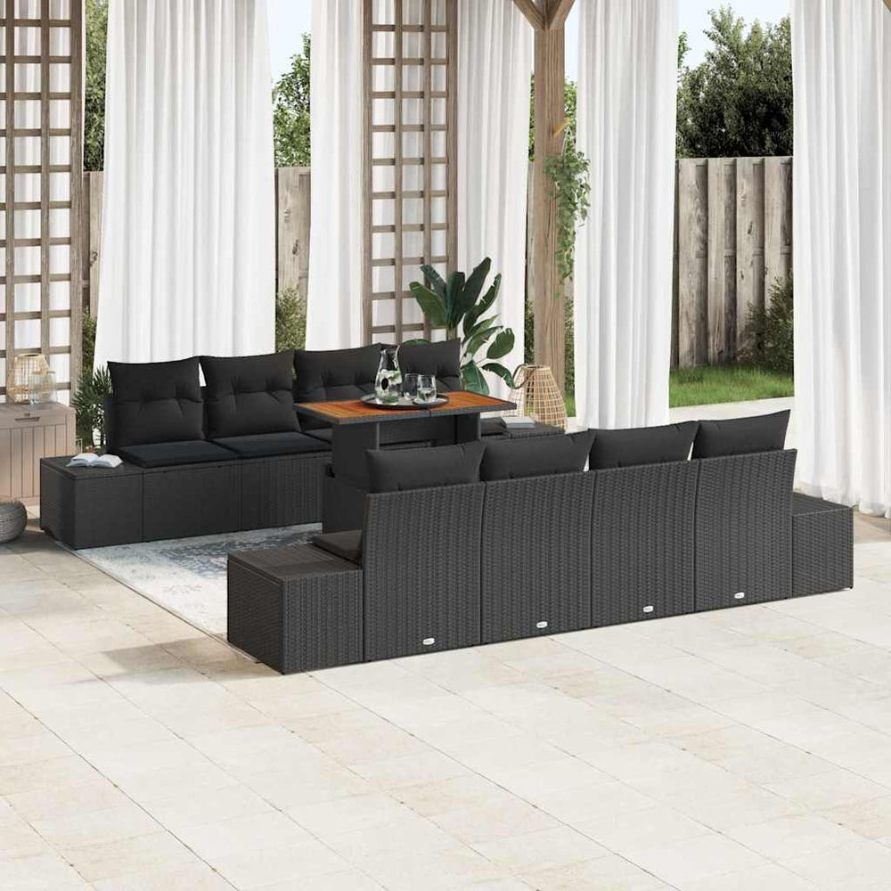 Tuin Sofa Set Met Opslag 9 Pcs Poly Riet
