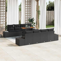 Tuin Sofa Set Met Opslag 9 Pcs Poly Riet