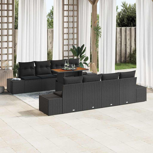 Tuin Sofa Set Met Opslag 9 Pcs Poly Riet