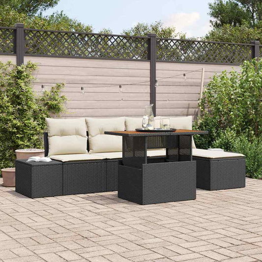 Tuin Sofa Set Met Opslag 6 Pcs Poly Riet