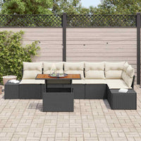 Tuin Sofa Set Met Opslag 7 Pcs Poly Riet