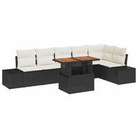 Tuin Sofa Set Met Opslag 7 Pcs Poly Riet